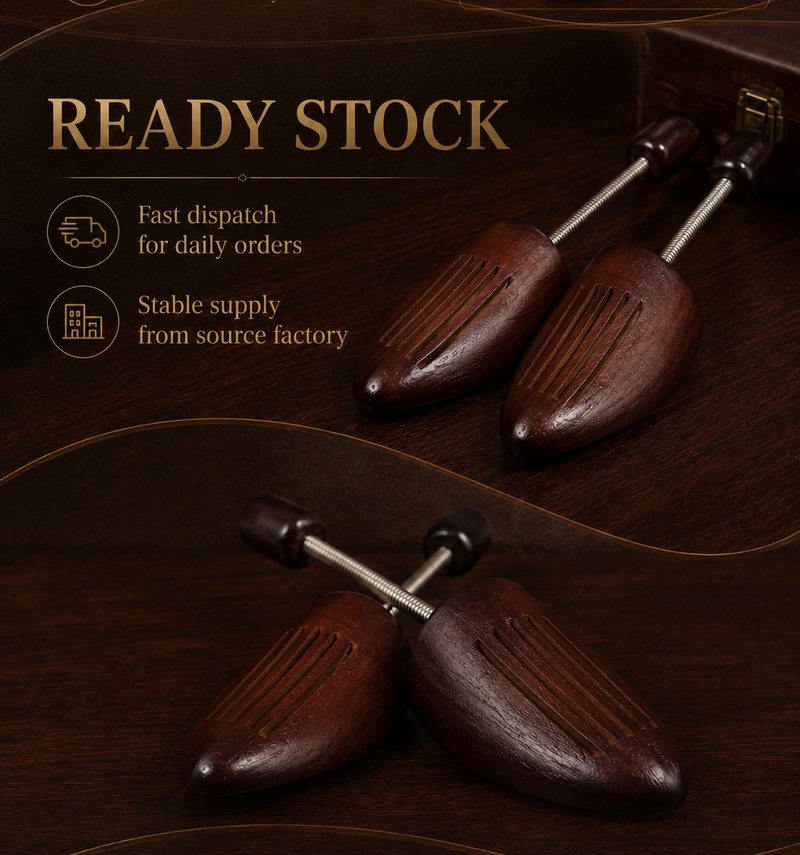 Spring loaded pine wood shoe tree detail image 4